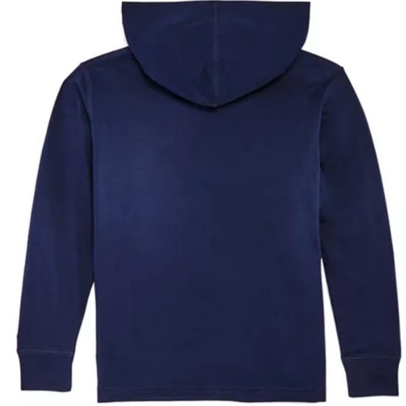 Psycho Bunny Navy Long Sleeve Button Packet Hoodie - Picture 4 of 14